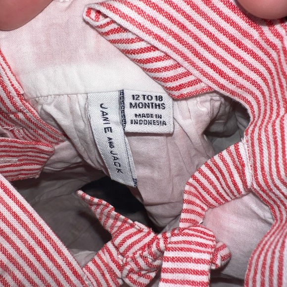 Janie and Jack Red Striped Bodysuit - Picture 3 of 3